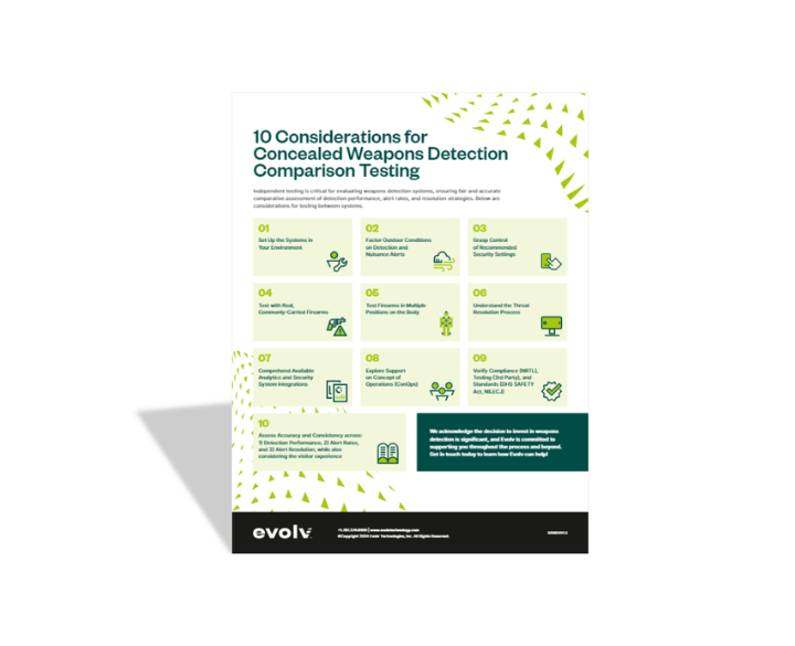 10 Considerations for Concealed Weapons Detection Comparison Testing